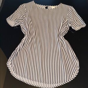 H&M Black and White Striped Blouse